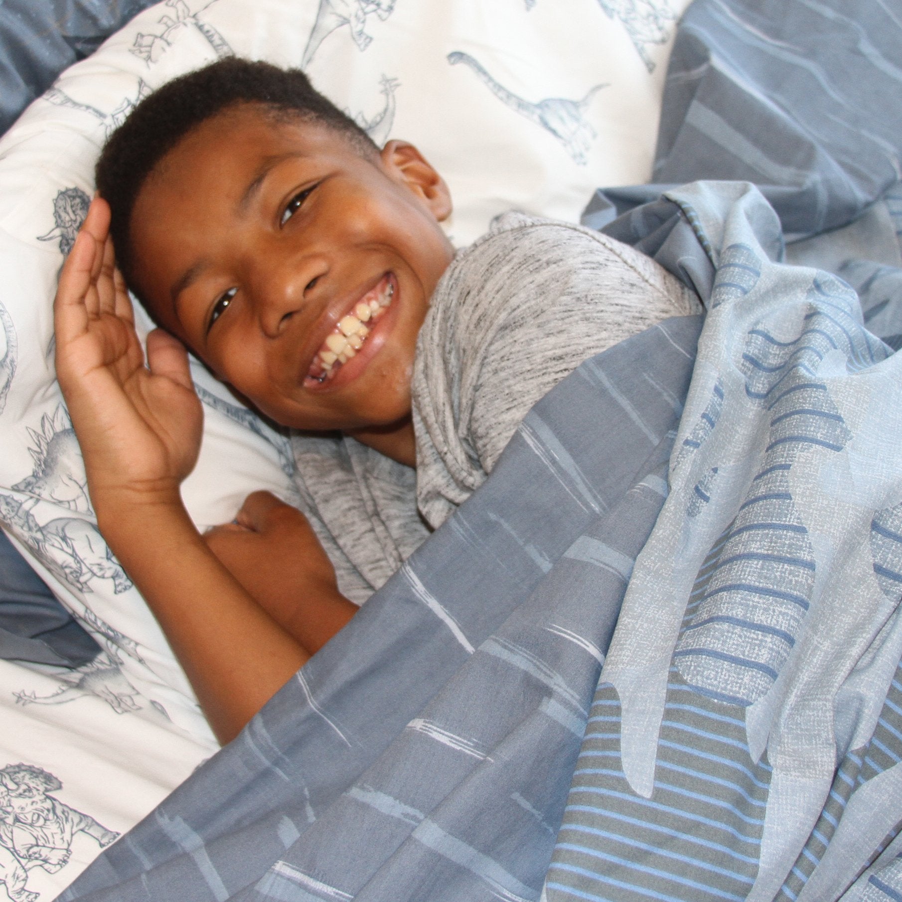 Can a 3-year-old child use a down blanket?