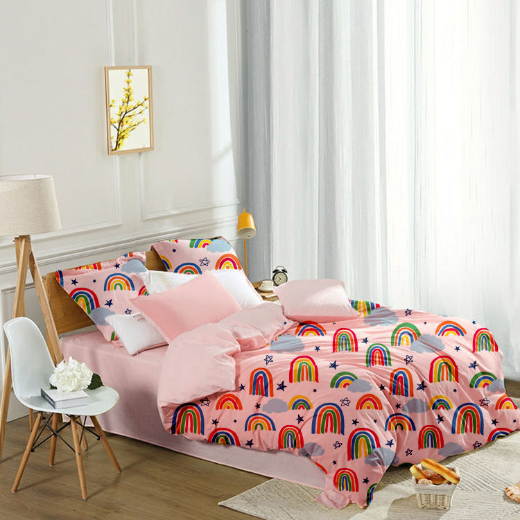 Title: The Duck Feather Bed with Rainbow Colors
