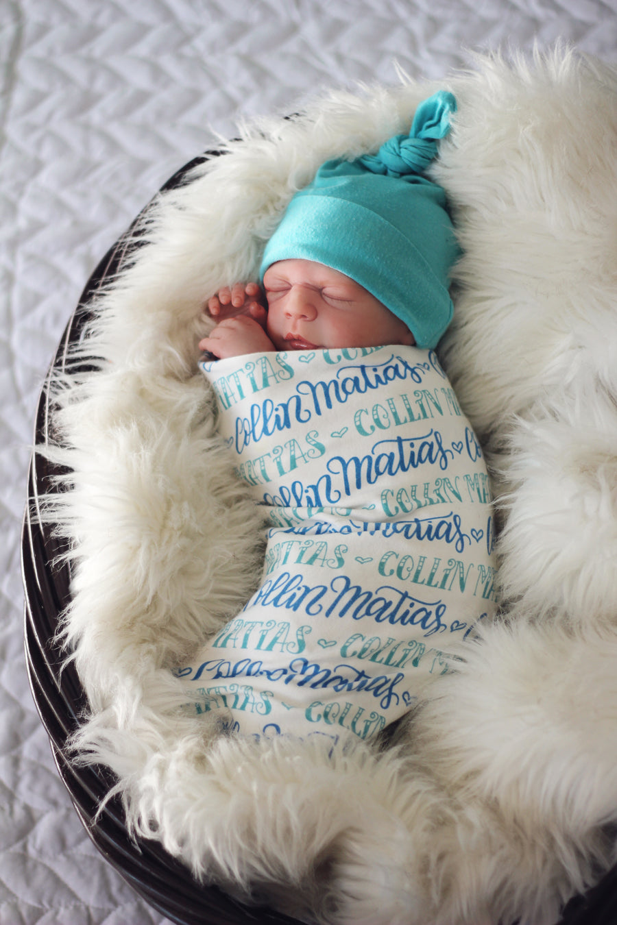 Title: 2-Year-Old Baby with a Down Duvet